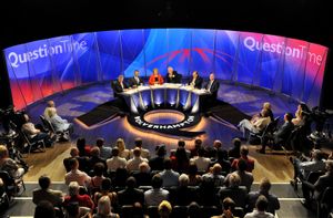 David Dimbleby hosting Question Time in Wolverhampton