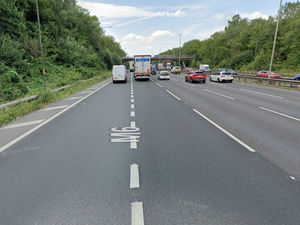 Supporting image for story: Heavy congestion after lorry sheds it load on M6