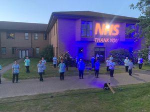 PRH was lit up in bright colours