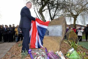 MP Adrian Bailey unveils the plaque