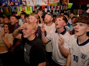 Supporting image for story: Watch: Is it finally coming home?  Despair, tension elation and everything in between as England fans in Cannock celebrate a great victory in the Euro semi finals