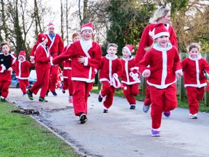 Supporting image for story: Little Santas in charity run