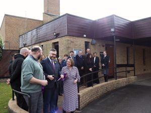 Councillor Gary Flint , Council Garry Perry and Emma Bennett marked the offical reopening