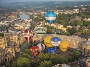 Supporting image for story: Hot air balloons fill the sky above Bristol ahead of annual fiesta