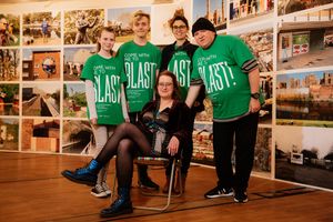 The former Poundland at Kings Square Shopping Centre in West Bromwich, has been turned into an exhibition called The Caravan Gallery, The Sandwell Pride of Place Project - Blast! Festival