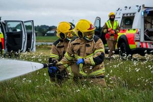 Shropshire firefighters in action during a recent exercise at Sleap airfield. Picture: Shropshire Fire & Rescue Service
