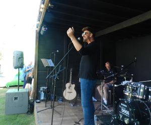 Jordan Adams performs to the huge crowd