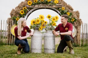 Amelia Davies and Simon Davies at Little Wytheford Farm near Shrewsbury have for the second year opened their gates to their Sunflower Farm after the huge success from last year