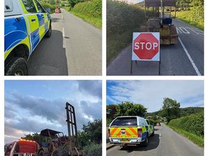 Supporting image for story: Forklift abandoned on 'busy rural stretch of road' near Oswestry