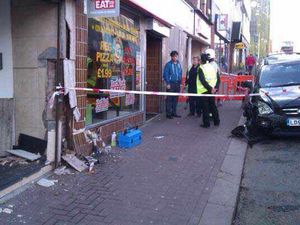 Supporting image for story: Woman injured after car crashes into Dudley high street wall