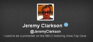 Jeremy Clarkson's updated Twitter profile