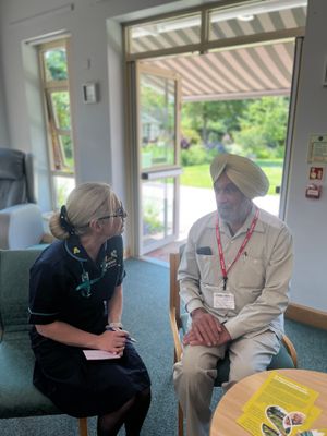 Deb Wallace, Severn Hospice Community Engagement Lead Nurse and Herminder Uppal.