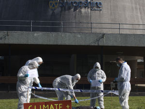 Supporting image for story: 'Climate crime scene' protest over Shrewsbury North West Relief Road