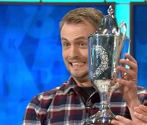 Tom Chafer-Cook with the Richard Whitfield Memorial Trophy after being named Countdown champion