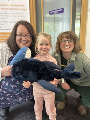 Bryher, right, promoting The Night Whale with illustrator Gillian Eilidh O’Mara. 