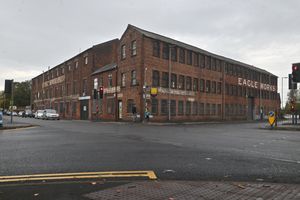 Eagle Works building at the corner of Alexandra Street and Great Brickiln Street.
