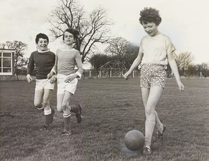 January 1974: 'When the St Mary's school football team at Westbury in Shropshire, takes the field at home or away, attention focusses on  the half-back - ten-year-old Doreen Hanselman. "Signed on" at the beginning of the season, she has now secured her place among the lads... she certainly spikes the guns of the opposing strikers... Her next hope is for her own pair of football boots...'