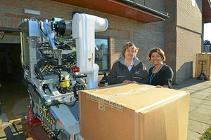 All smiles for Caroline Mansel and Sheena Khanduri