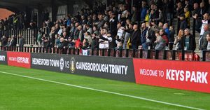 The club's new LED advertising boards at Keys Park. Picture: Hednesford Town