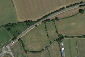 The traveller site would be on the north-west side of the A53. Photo: Google Maps