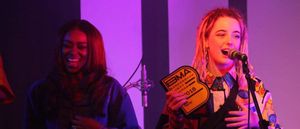 Eve picks up her BMA at the Glee Club   Image courtesy of: 1Nation/GJIGGY