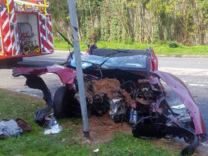 Supporting image for story: Buildwas Bank in Telford closed after crash