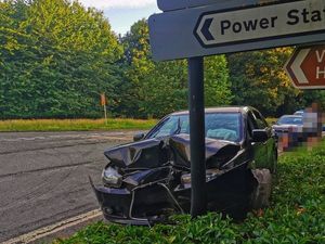 Supporting image for story: Driver escapes injury as car crashes into signpost near Ironbridge