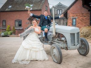 Supporting image for story: Couple from Spain shun Ibiza for a farm wedding in Shropshire