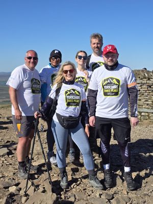 Paul Mills (Far left) with colleagues from Avanti West Coast after completing the Three Peaks Challenge. He has organised a charity Ibiza night in Cannock for next month.