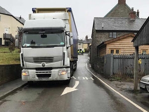 Supporting image for story: Shropshire town road blocked by broken down lorry