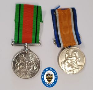 Stolen war medals