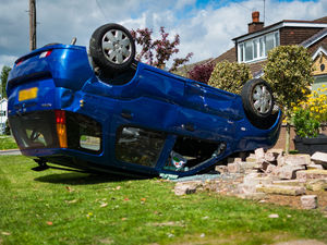 Supporting image for story: Elderly woman taken to hospital after car overturns in Newport