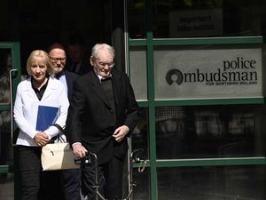 The only surviving member of the Kingsmill massacre Alan Black (right) outside the Police Omudsman’s building in Belfast, following the publication of the Police Ombudsman for Northern Ireland report into one of the most notorious incidents of the Northern Ireland Troubles – the Kingsmill Massacre