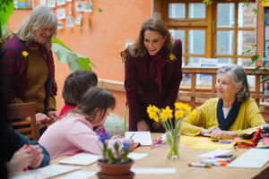 The Princess of Wales during a visit to the Hanging Gardens, a space dedicated to nurturing community resilience and creativity in Llanidloes, Wales and its surrounding area, ahead of St David's Day. Photo: Ben Birchall/PA Wire