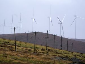 A wind farm in the Shetland Islands