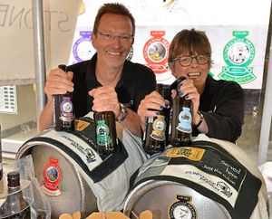Chris Toller and Heather Hodgson at the Oswestry Food and Drink Festival