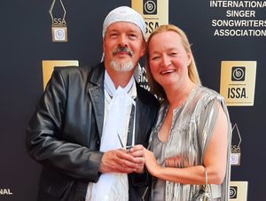 Ritchie Dave Porter (left) and Debra Susan were recognised twice at the International Singer-Songwriters Association Awards 2025