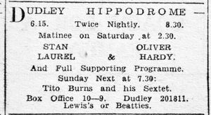 They returned to the Dudley Hippodrome for a week in September 1952.