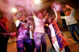 Dharm Association were holding a Holi Festival of Colours event