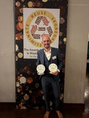 Mark Leighton took home gold in the Waste Champion of the Year category at the Excellence in Waste Management Awards. Picture: SaTH