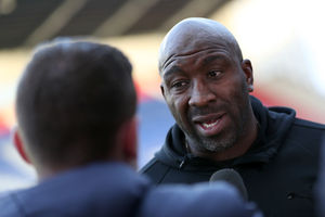 Darren Moore speaks to the media. (AMA)
