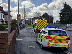 Police cars and ambulances could be seen at the scene