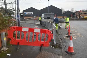 Scene of a fatal crash, junction of Dixon Street, Ettingshall Rd, Bilston Rd, Wolverhampton