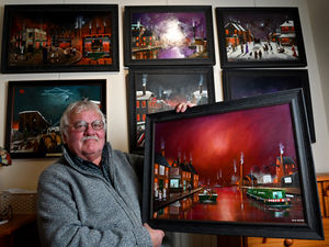 Supporting image for story: Dudley artist recreates once-famous Black Country glow in eye-catching paintings
