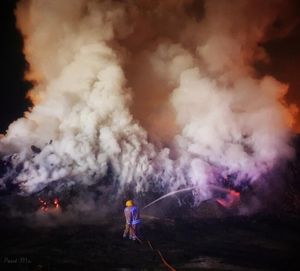 Firefighters worked through the night. Picture: Paul McNulty
