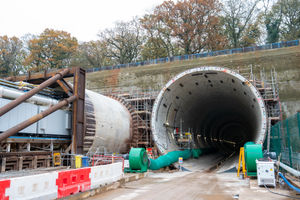 The end of a one-mile section of the first completed HS tunnel under ancient woodland
