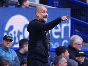 Manchester City manager Pep Guardiola gestures on the touchline