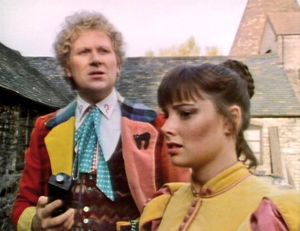 Doctor Who: The Mark of the Rani, was partly filmed at Blists Hill in 1985. Here we see Colin Baker as Doctor Who with Peri Brown, played by Nicola Bryant.