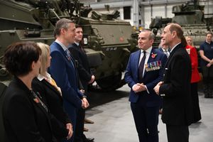 HRH Prince Edward on his tour of the RBSL site  