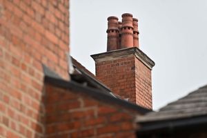 The distinctive chimney pots